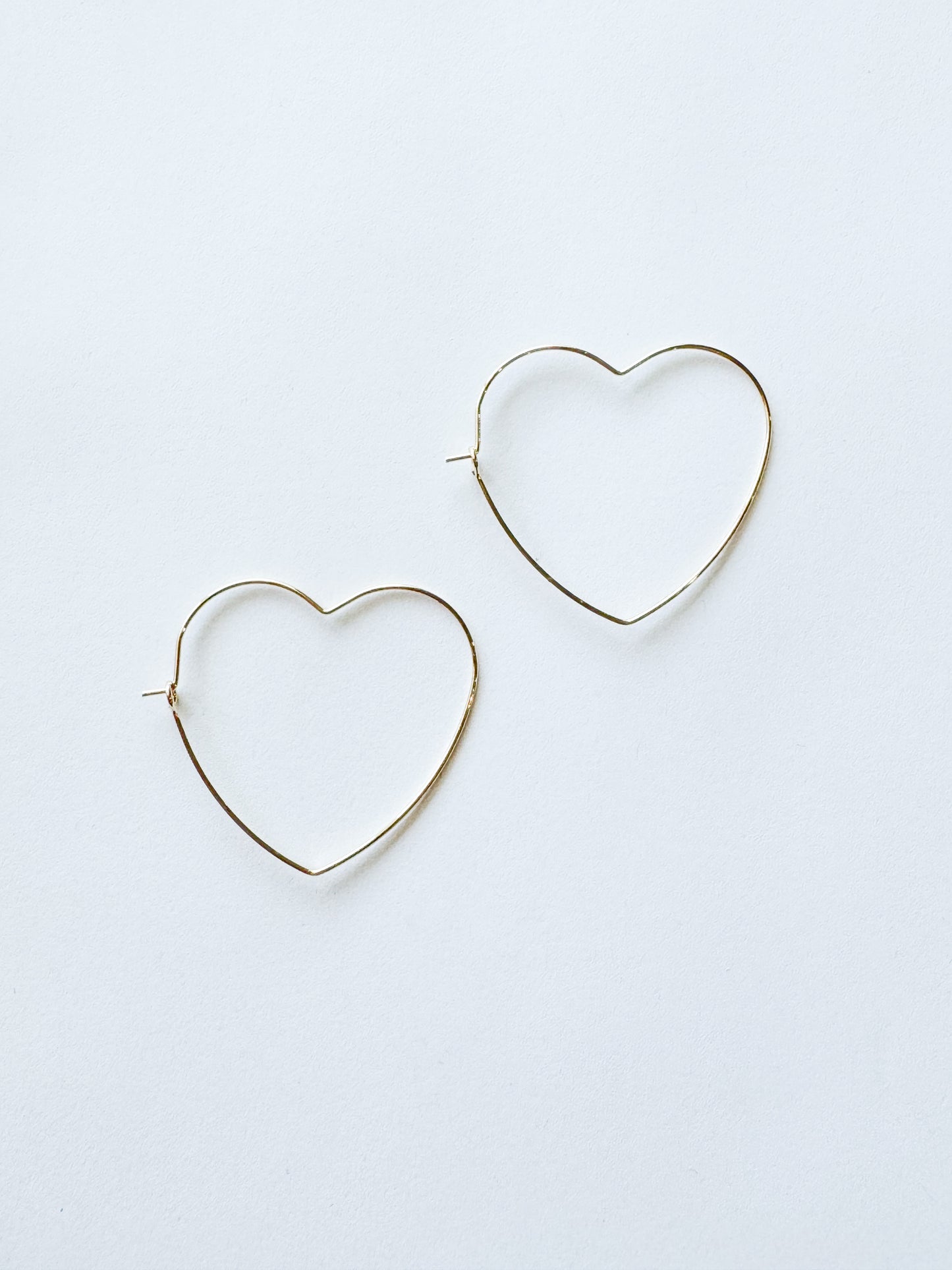 heart hoops in gold