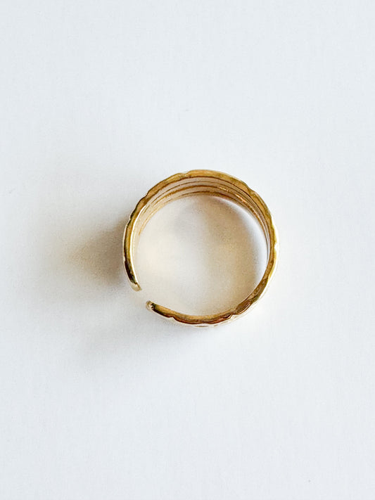 multi row gold ring