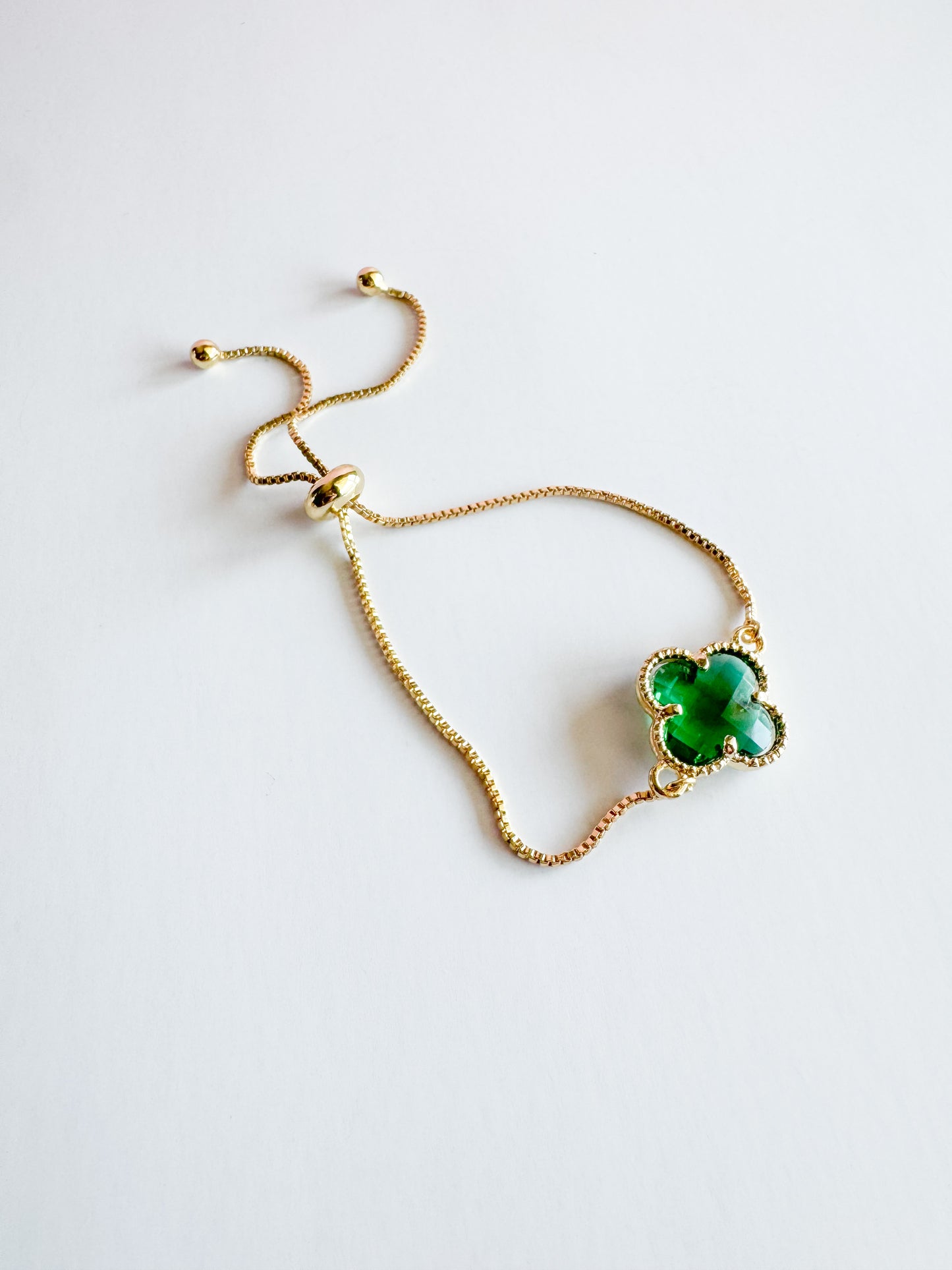 clover bracelet in green