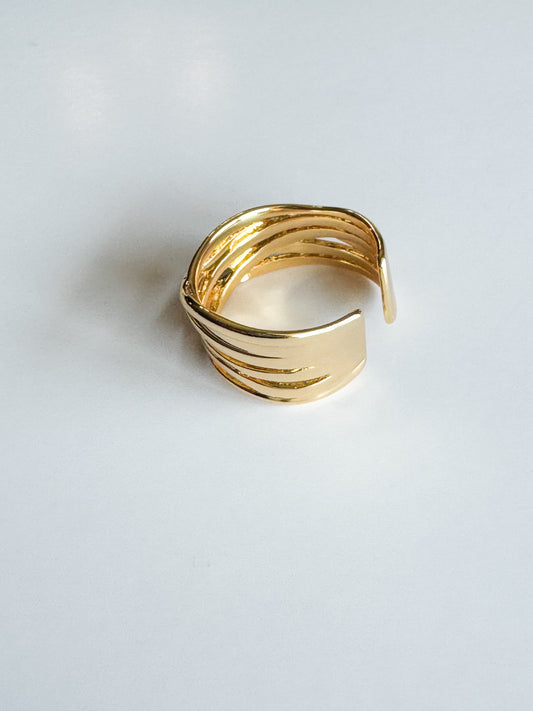 chunky twisted gold ring