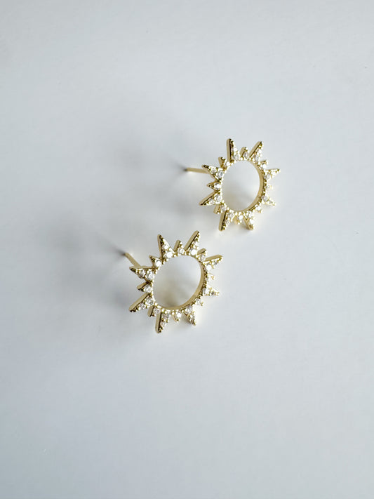 sun cz pave studs