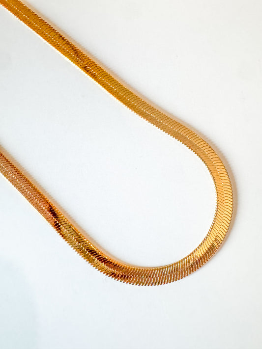 gold snake chain necklace