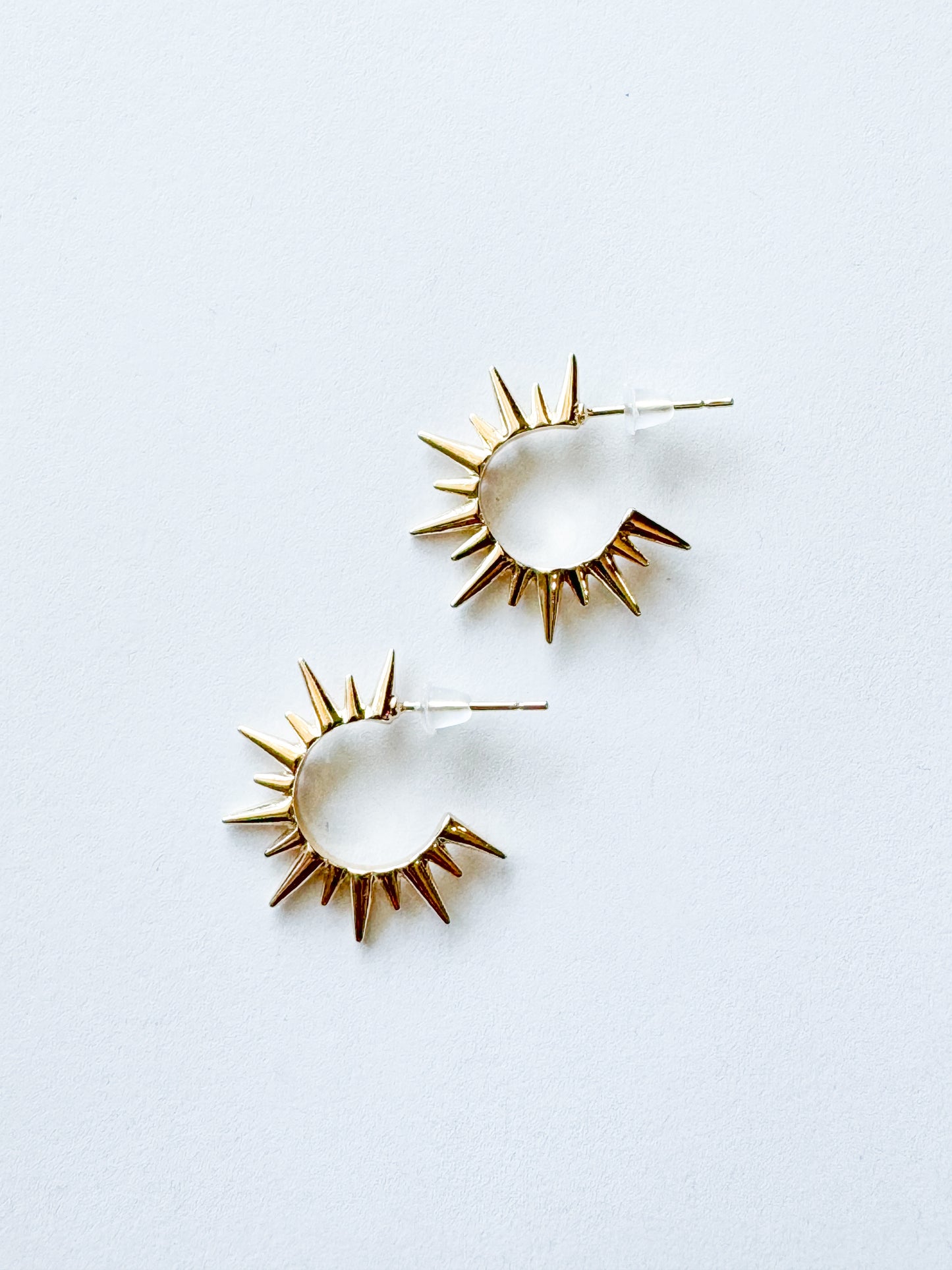 sun hoops in gold