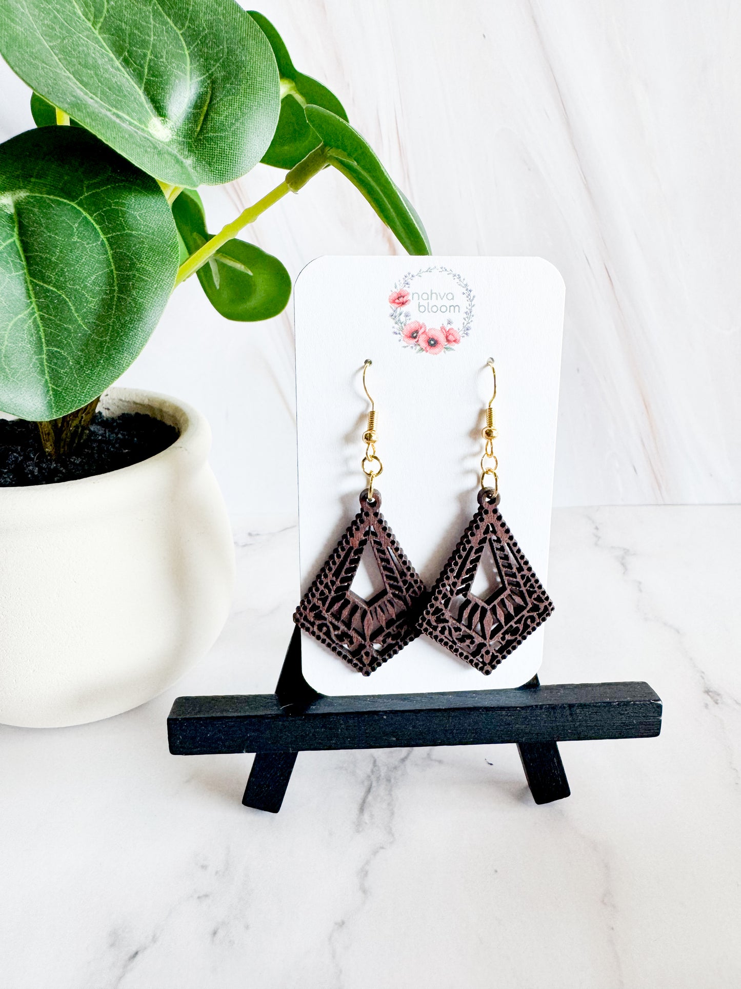 wood earrings