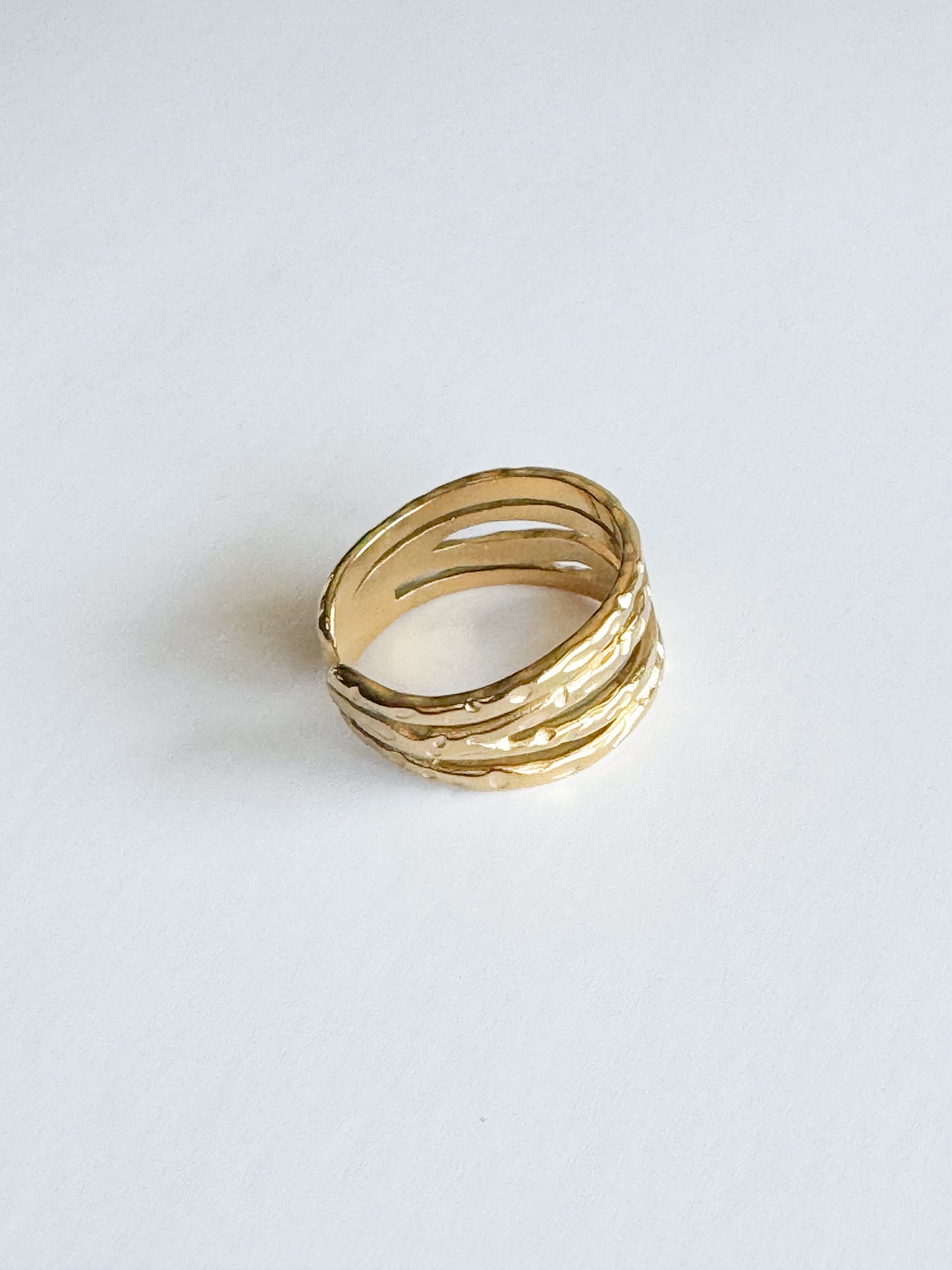 multi row gold ring