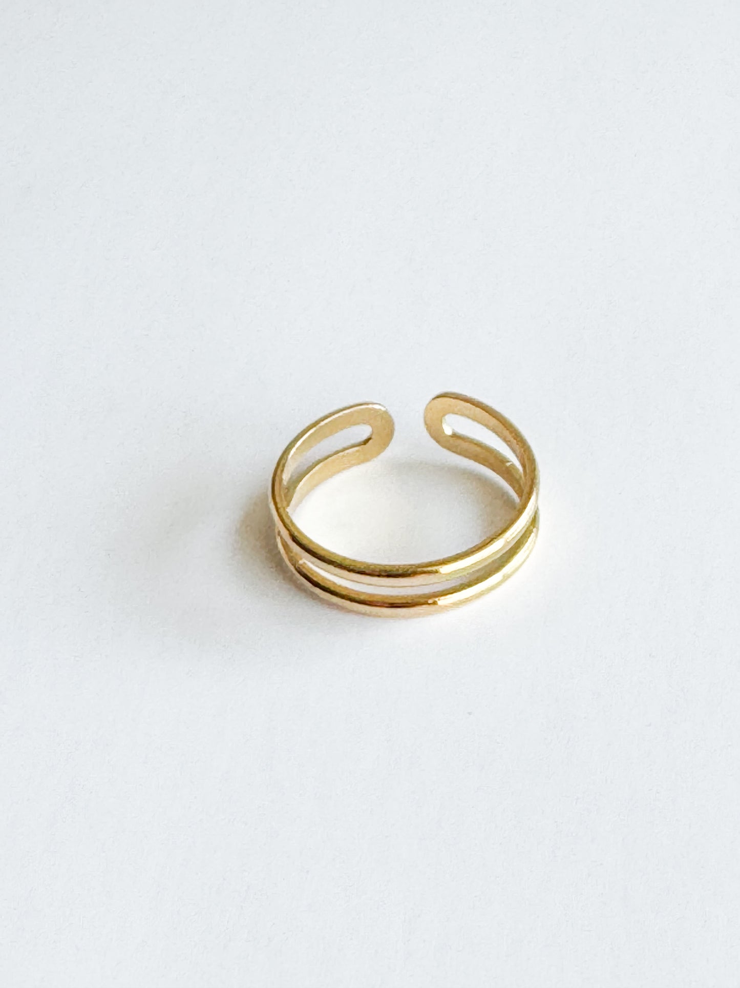 two row gold ring