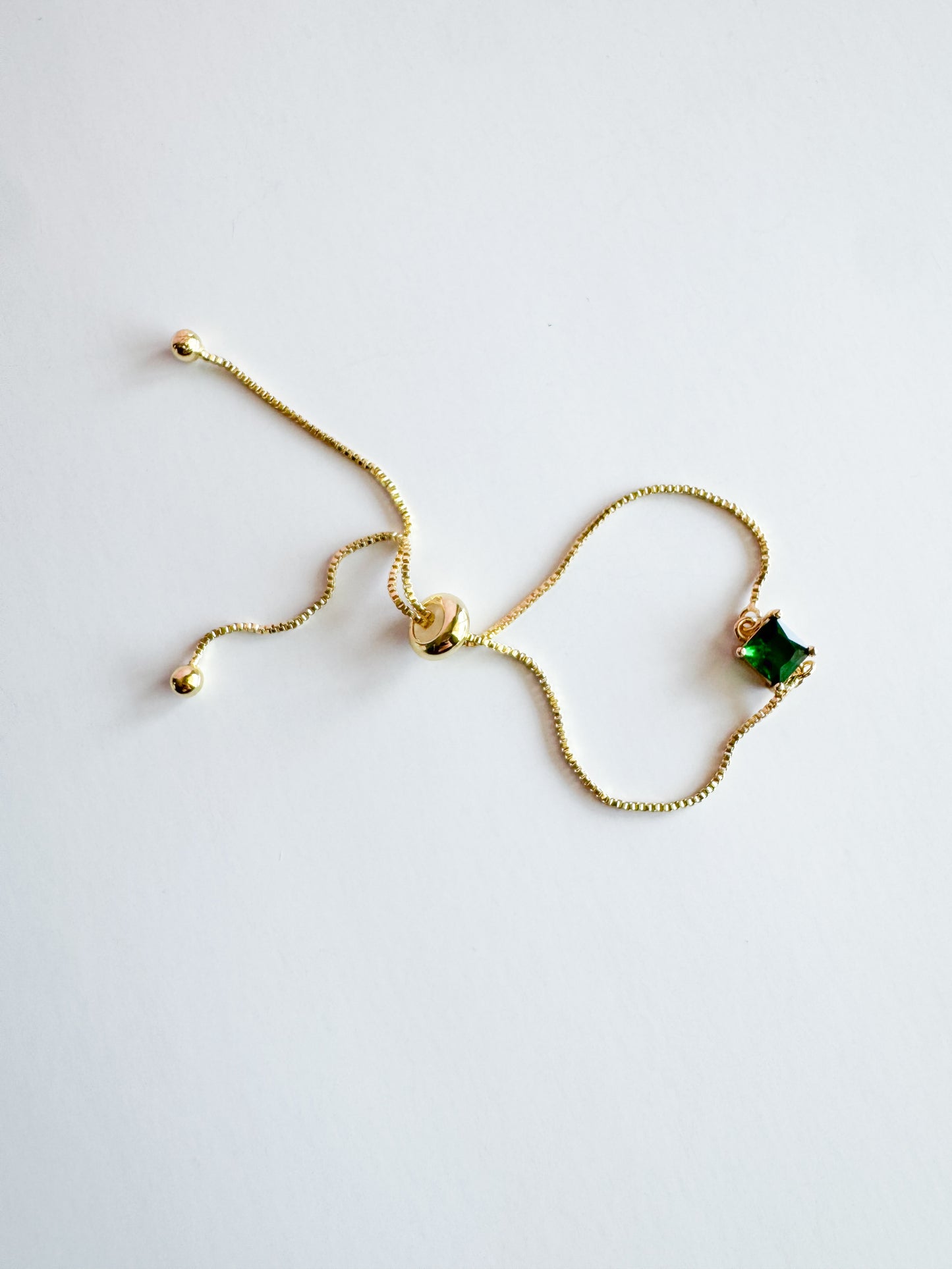bracelet in green glass