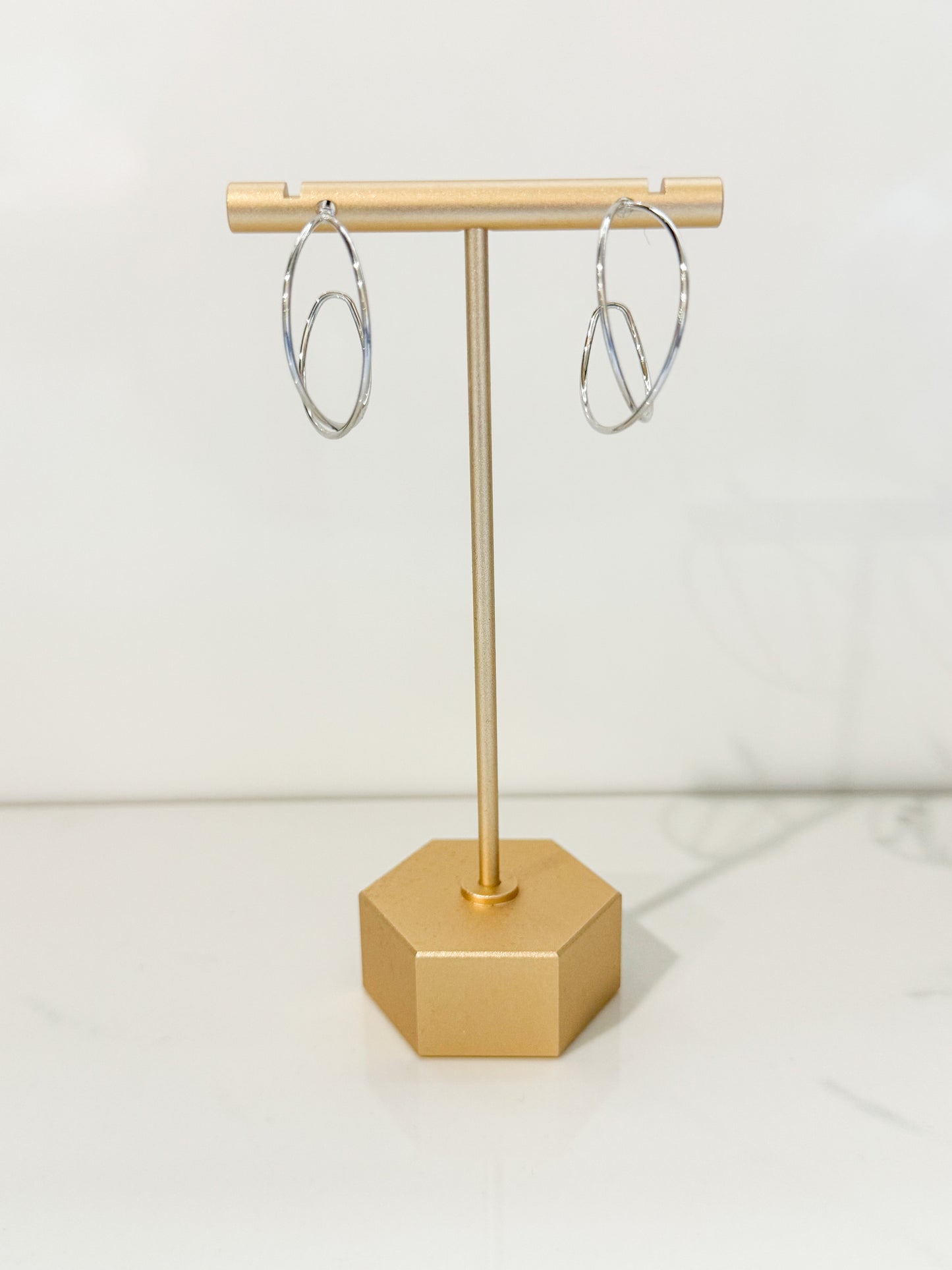 hoops earrings in white gold