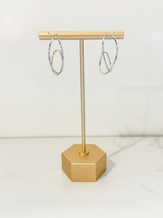 hoops earrings in white gold