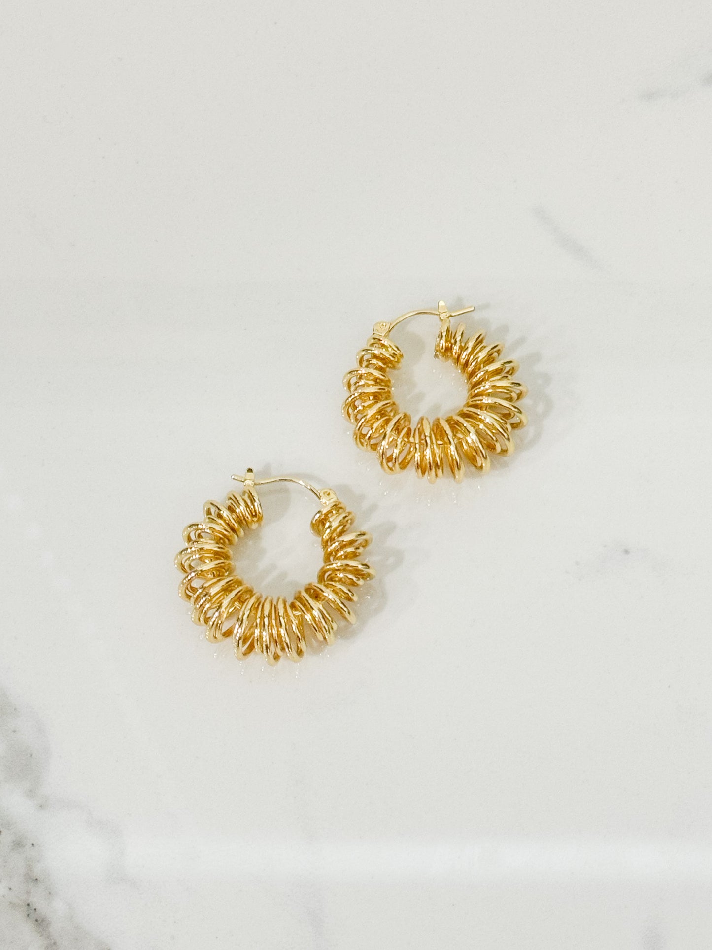 hoop earrings in gold