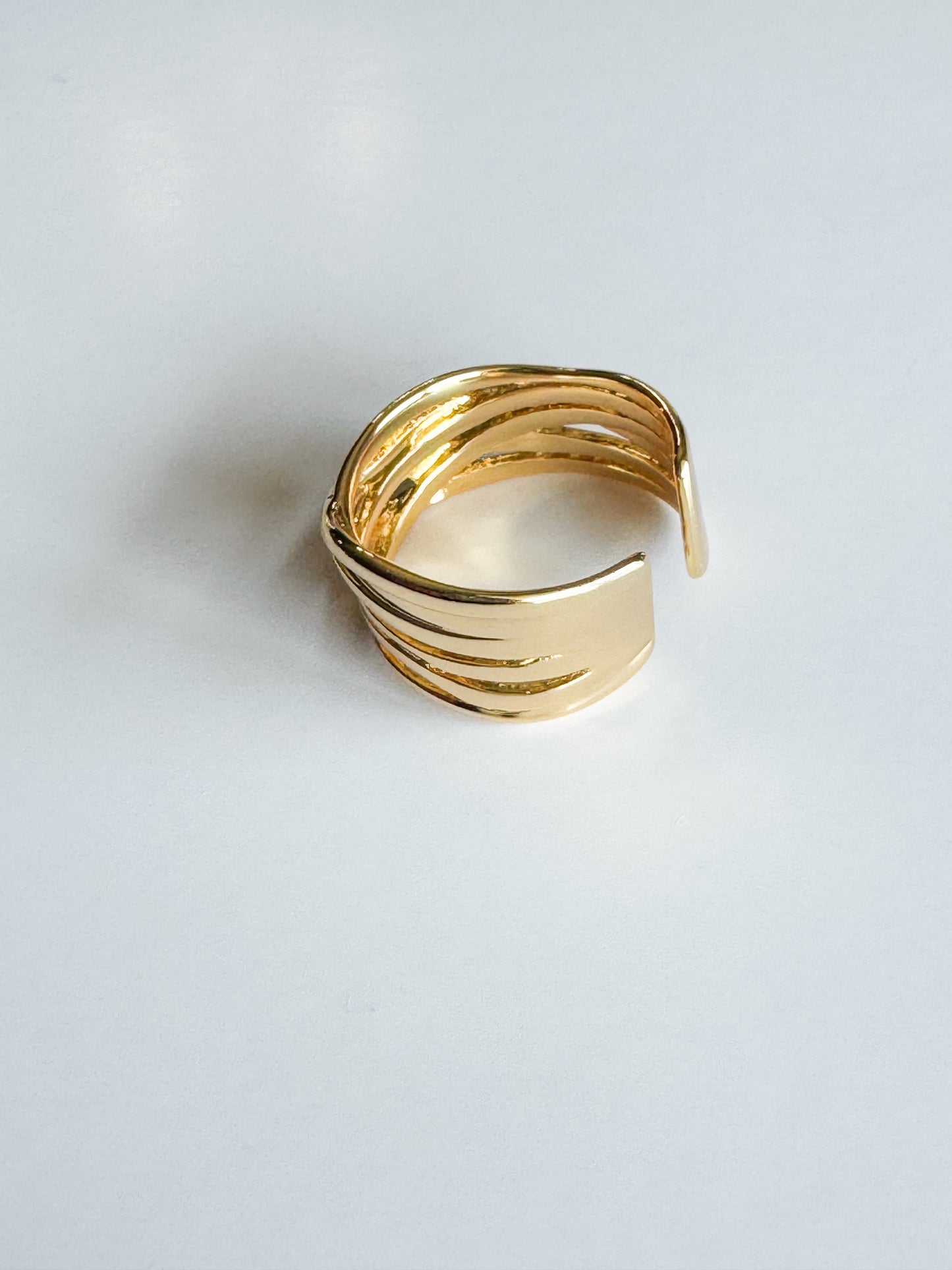 chunky twisted gold ring