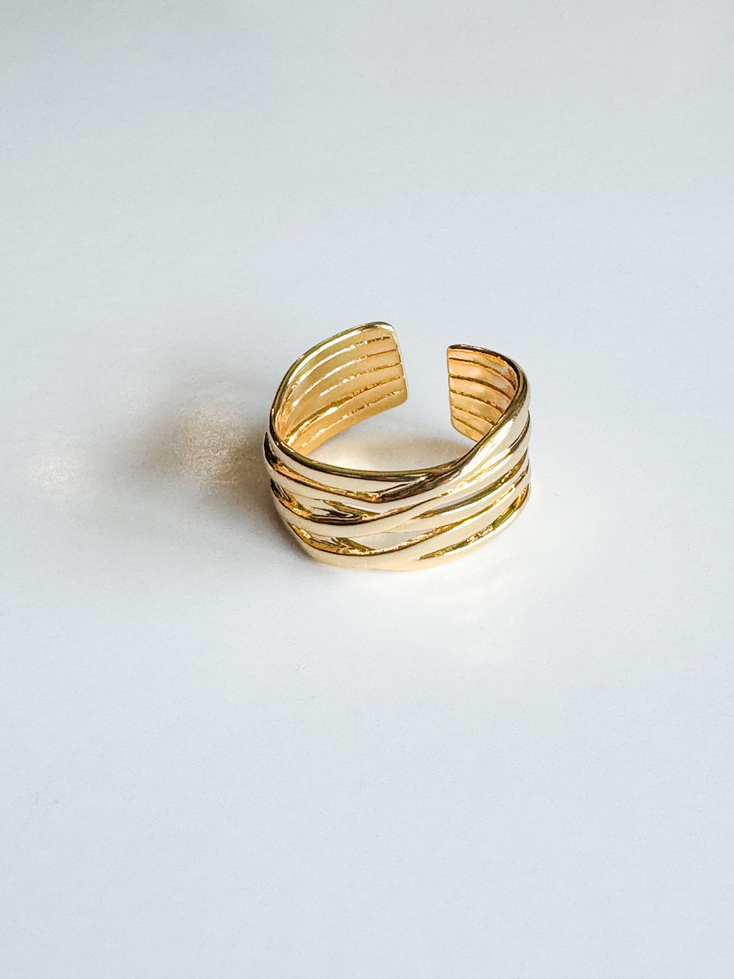 chunky twisted gold ring