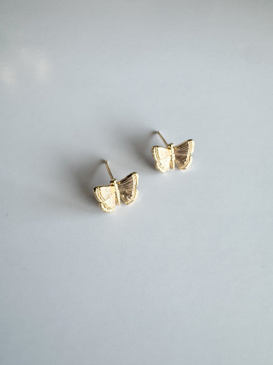 butterfly studs in gold