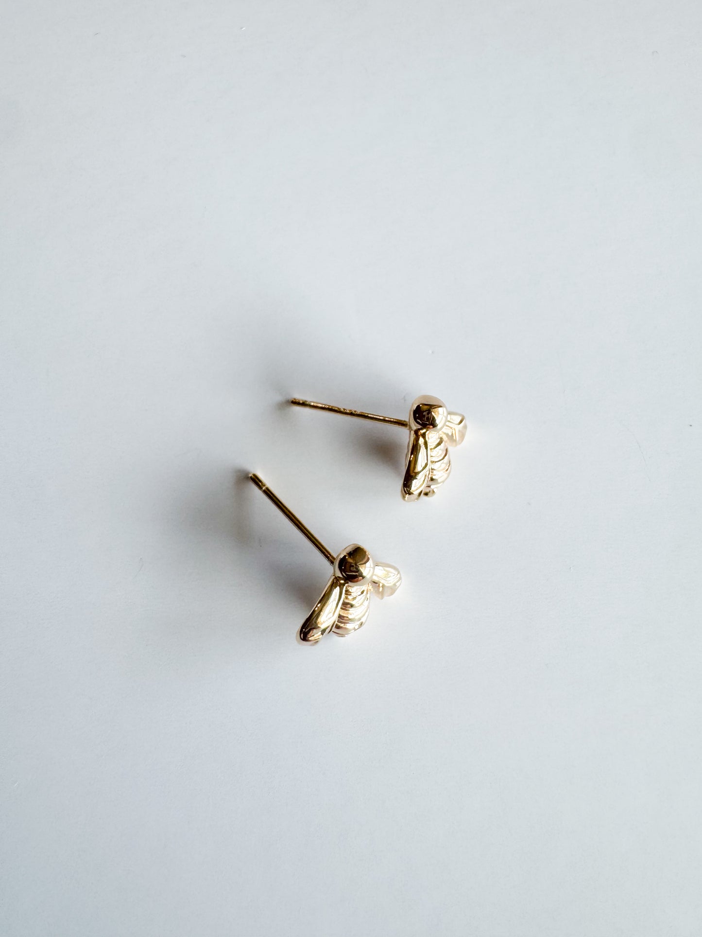bee studs in gold