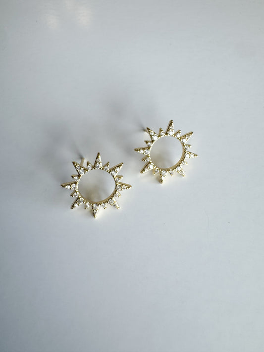 sun cz pave studs
