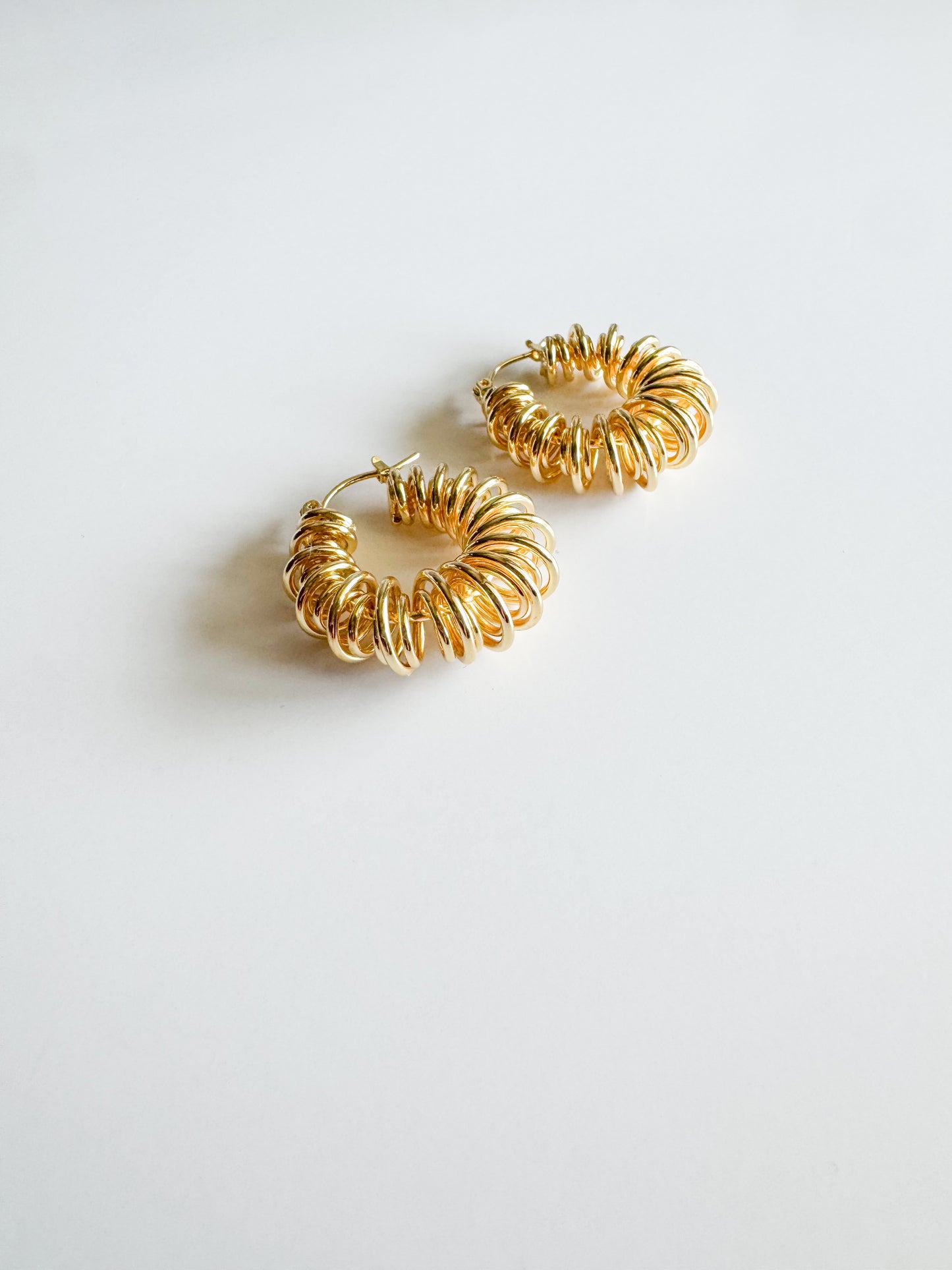 hoop earrings in gold