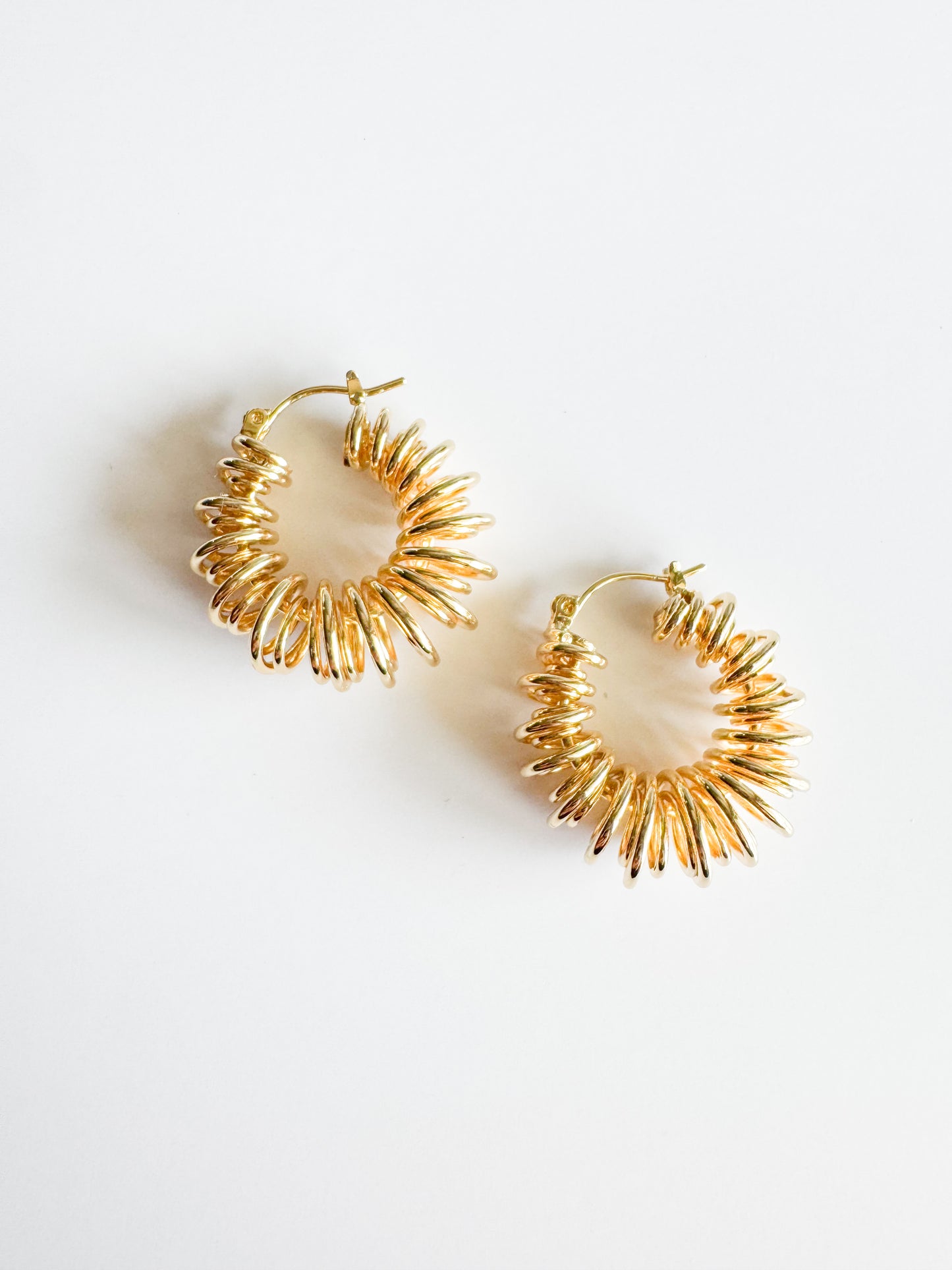 hoop earrings in gold