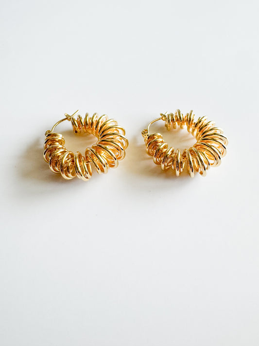 hoop earrings in gold