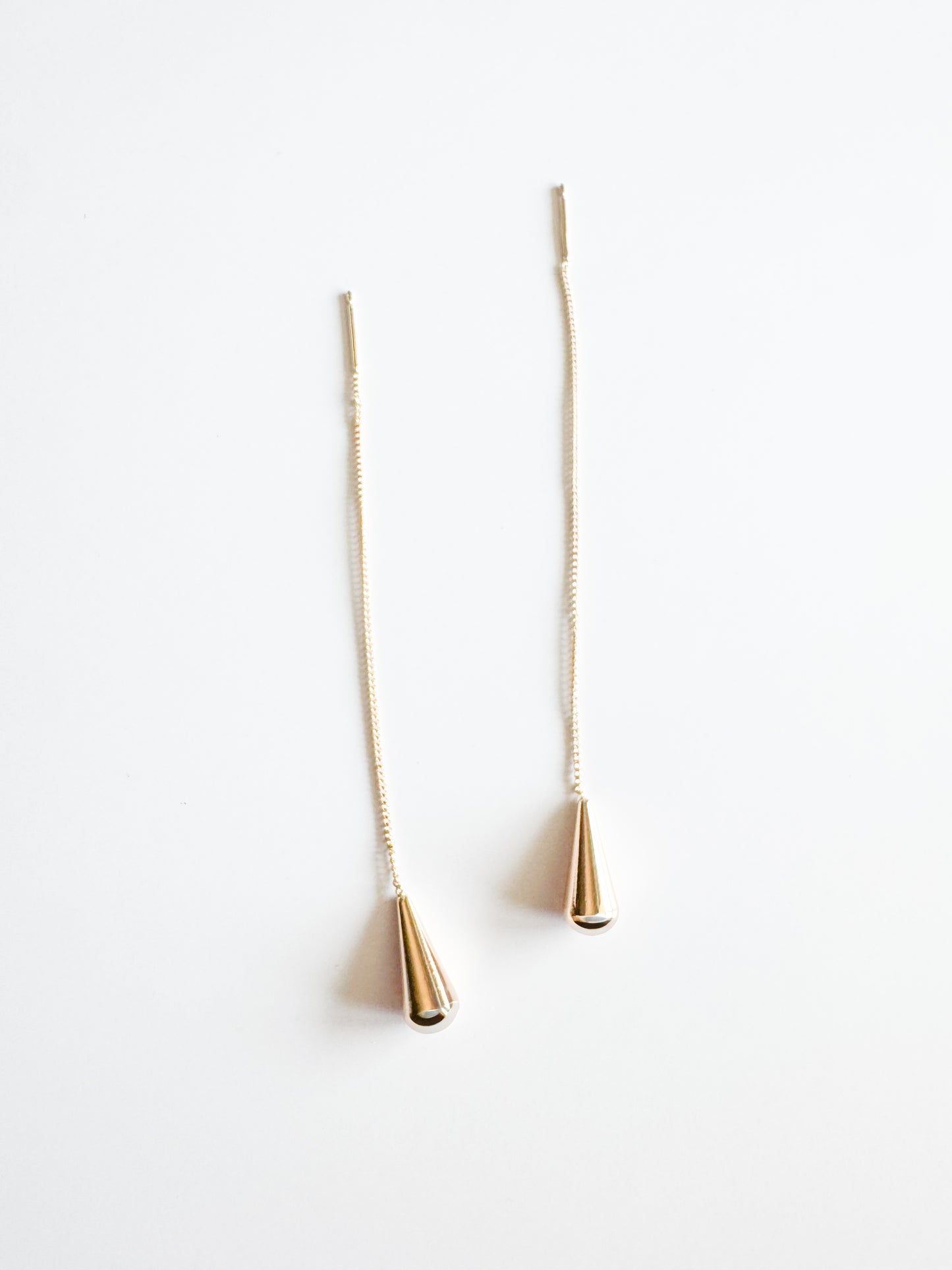 teardrop threader earrings