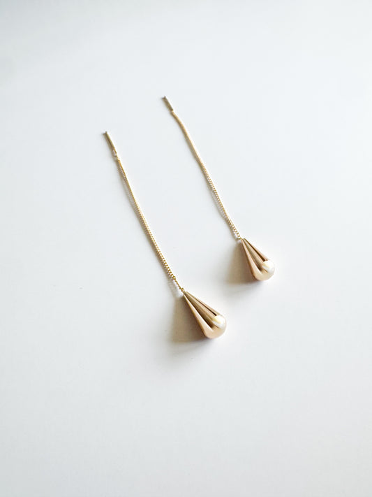 teardrop threader earrings
