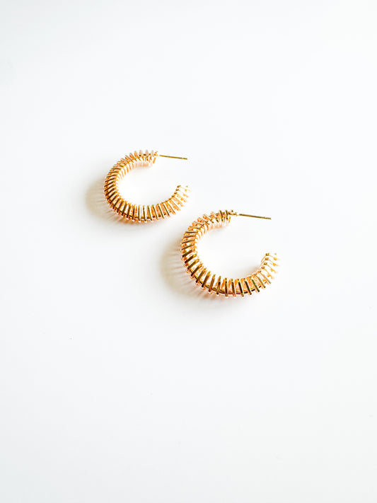 gold hoop earrings