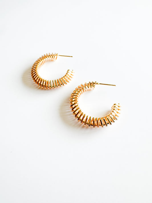 gold hoop earrings