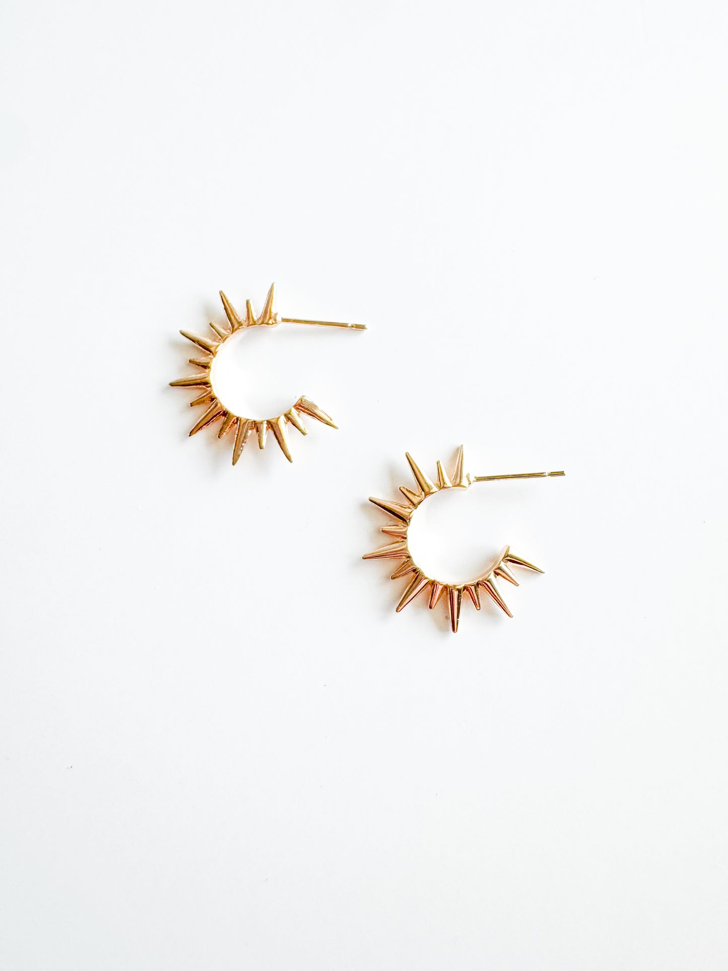 sun hoops in gold