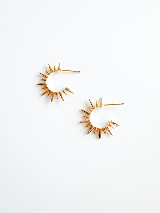 sun hoops in gold