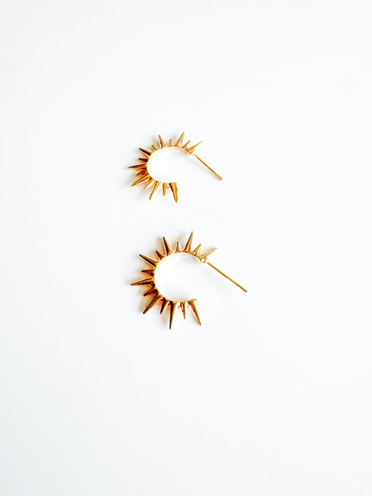 sun hoops in gold