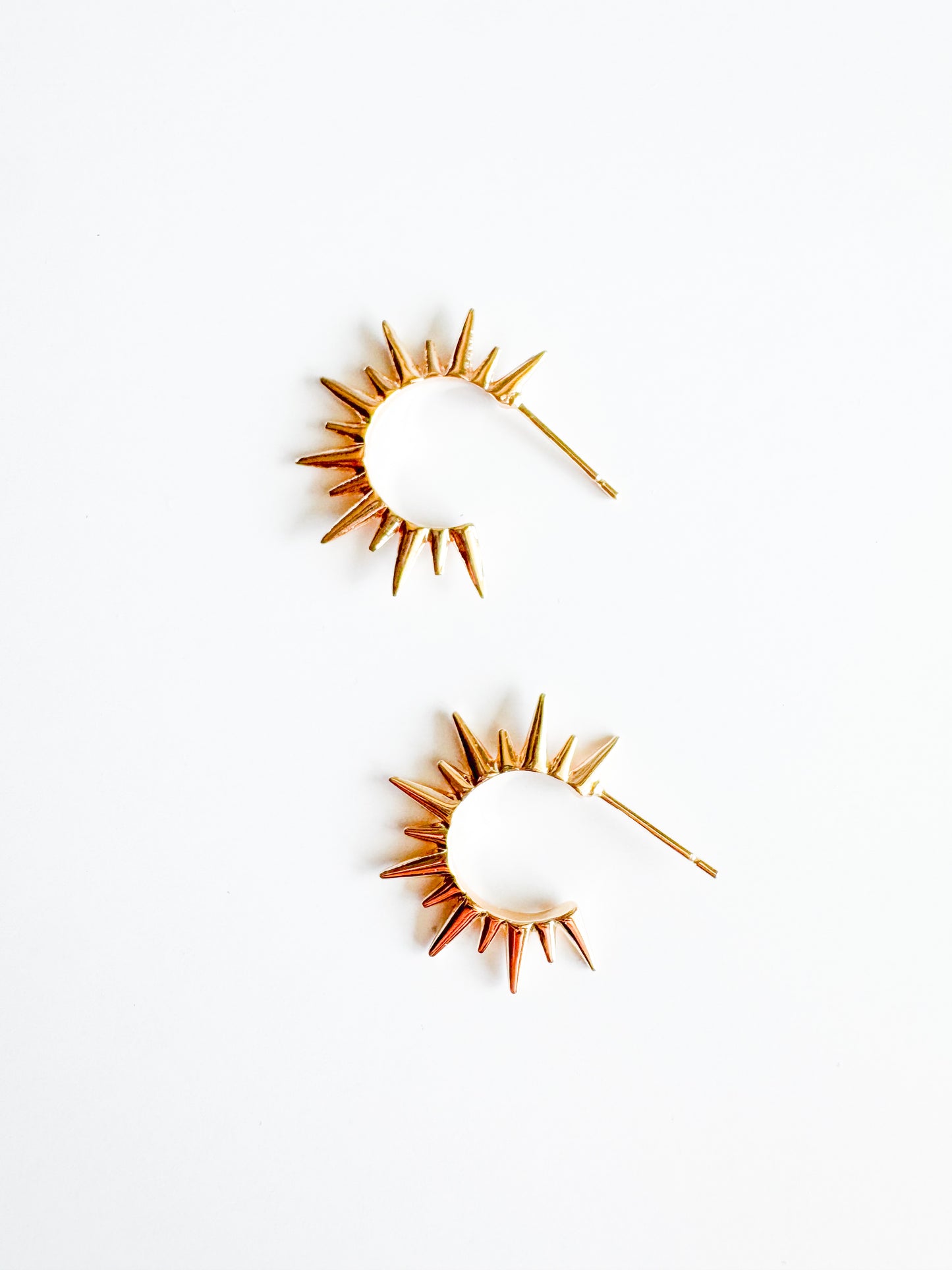 sun hoops in gold