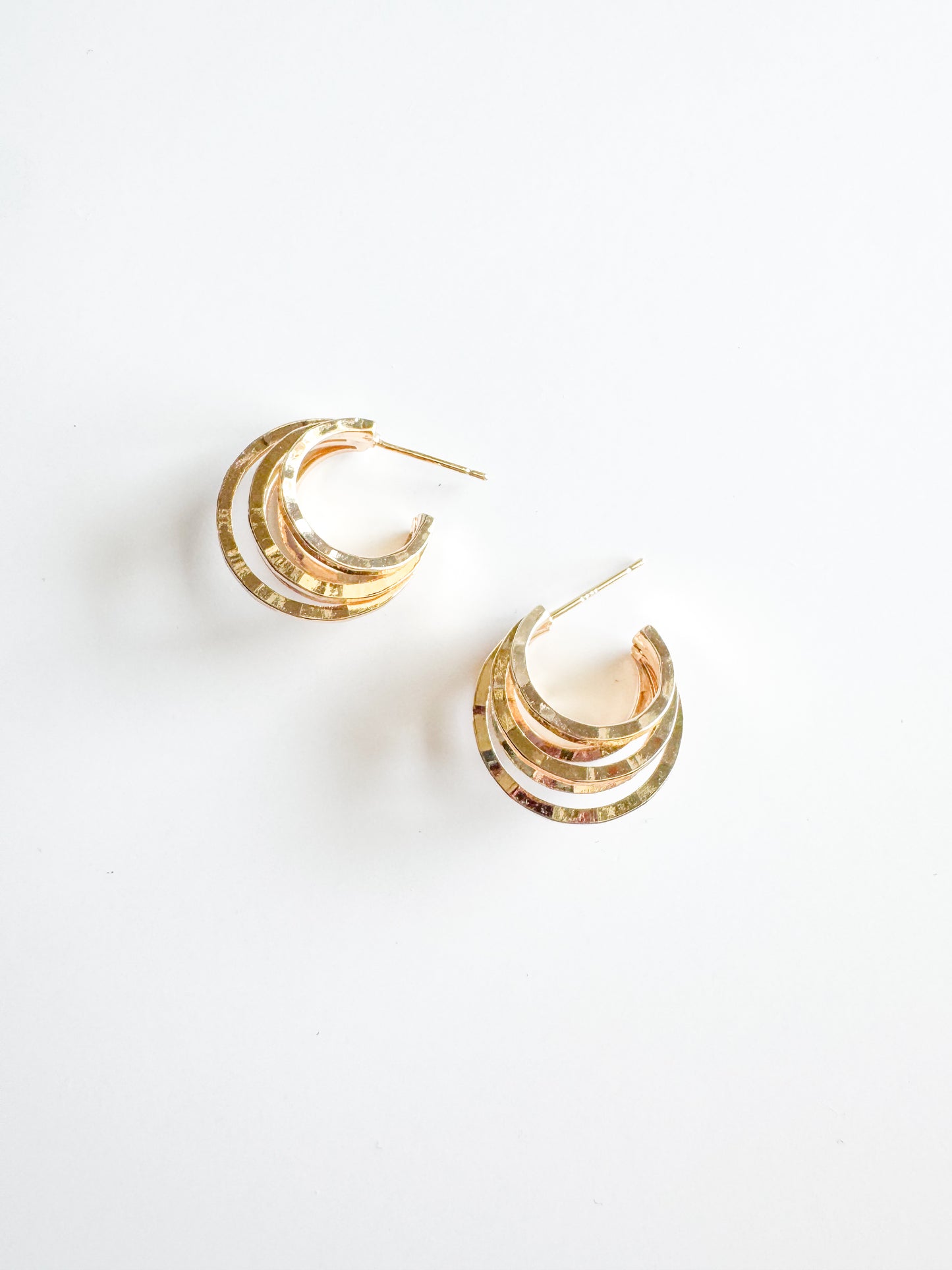multi hoop earrings in gold