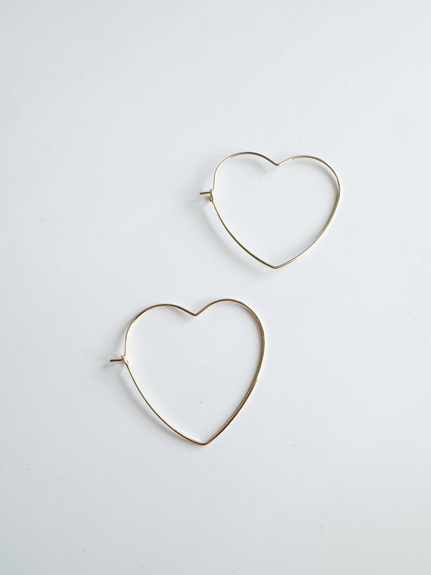 heart hoops in gold