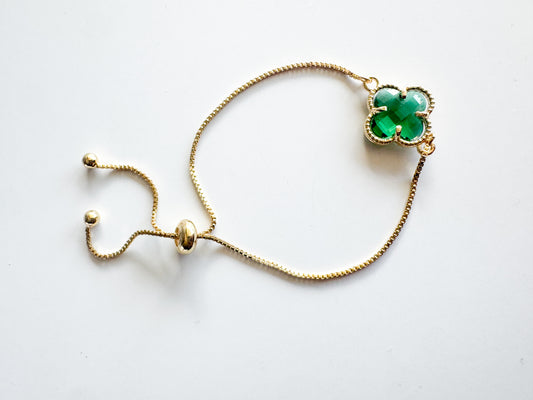 clover bracelet in green