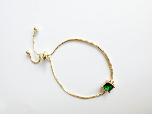 bracelet in green glass