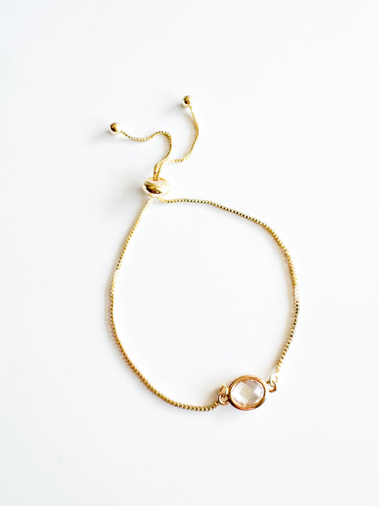 bracelet in clear glass