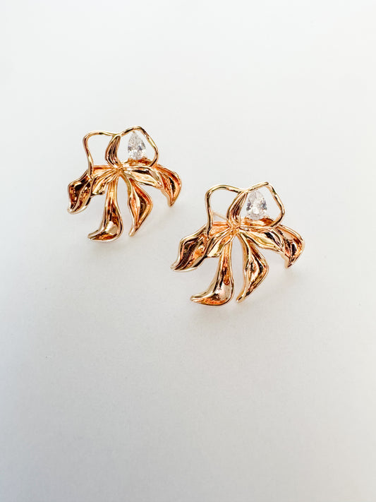 gold leaf earrings