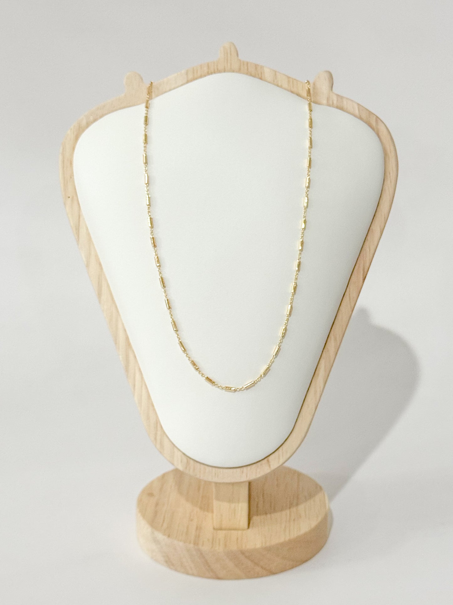 gold tube chain necklace