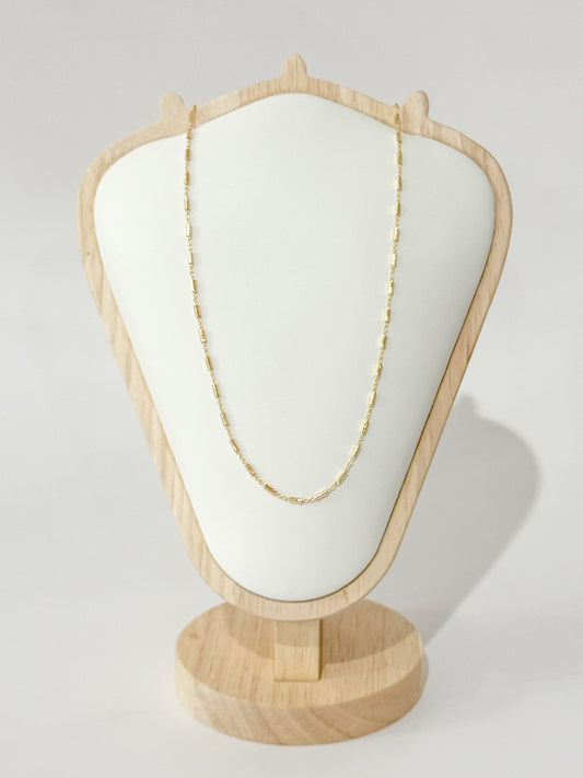 gold tube chain necklace