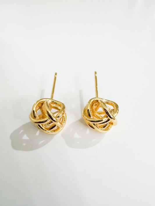 mini gold wire ball studs