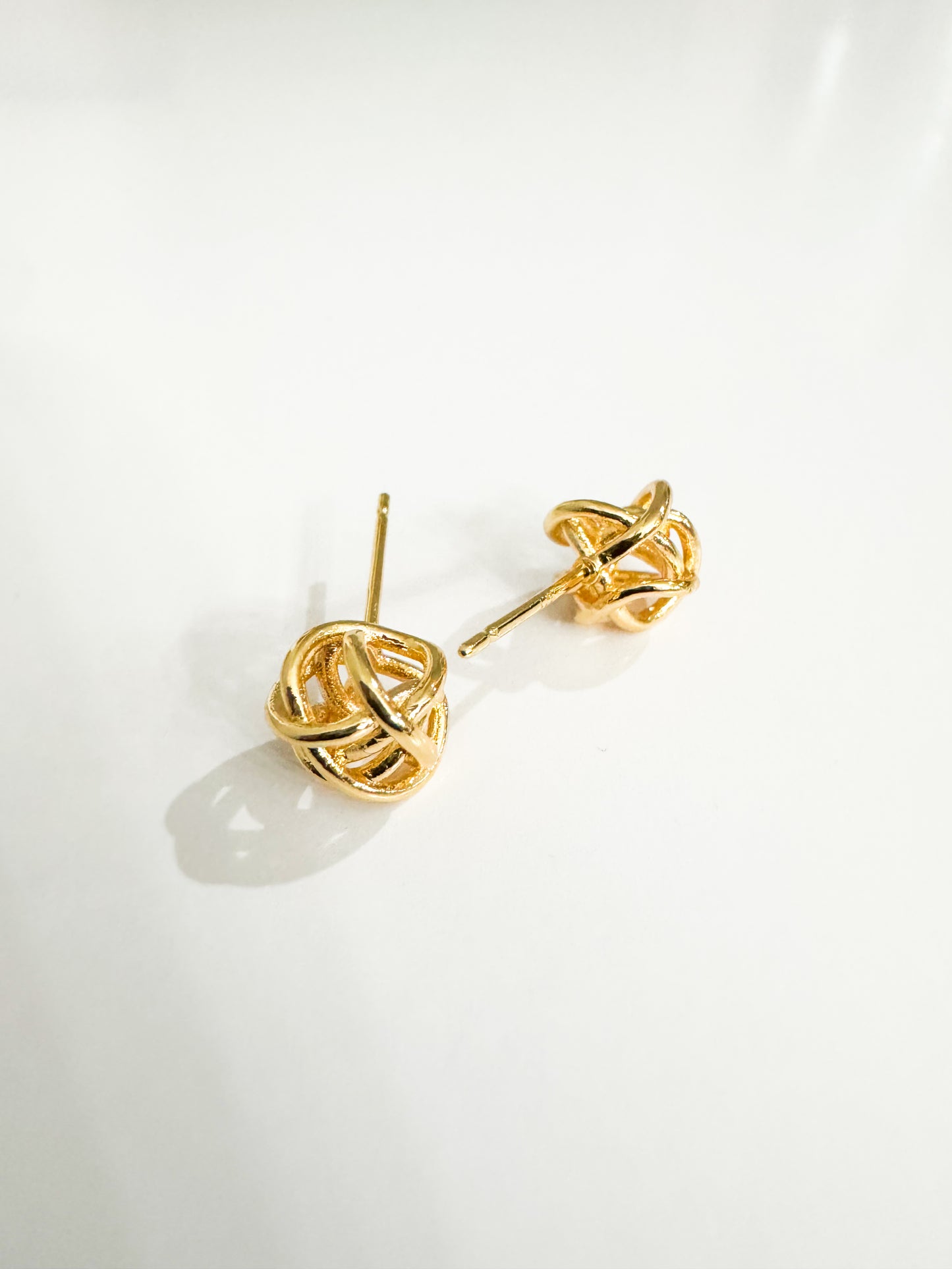 mini gold wire ball studs